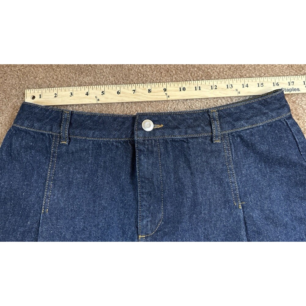 ALIGNE Yolie Pleat Denim Mini Skirt (Indigo), size UK 14 / US 10, 100% cotton, - Picture 9 of 16